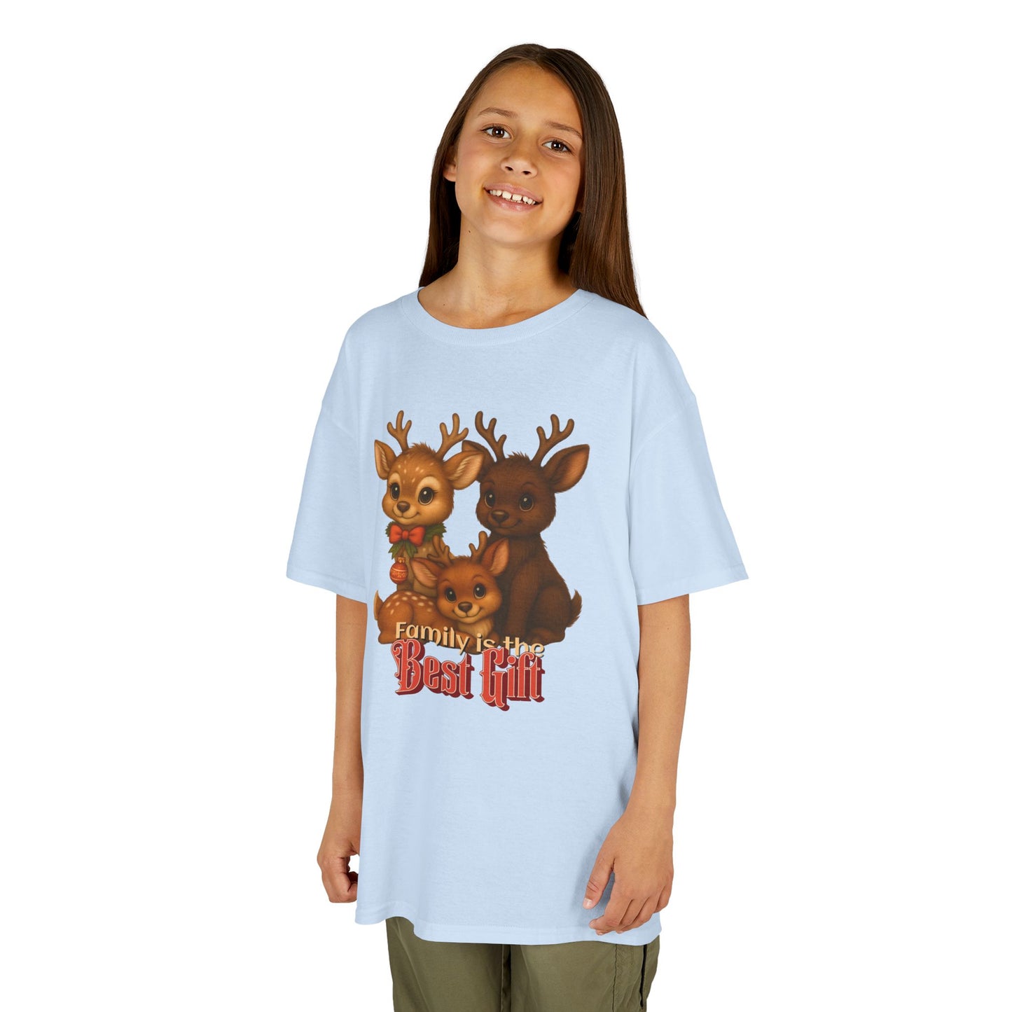 Family is the Best Gift – Kids T-Shirt | Kangaroo Christmas Design | Gumleaf Gang Festive Friends