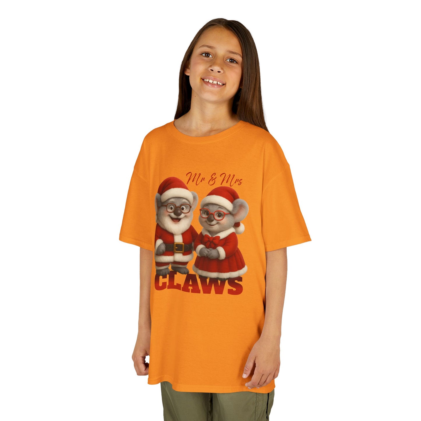 Mr and Mrs Claws – Kids T-Shirt | Koala Santa and Mrs Claws Design | Gumleaf Gang Festive Friends
