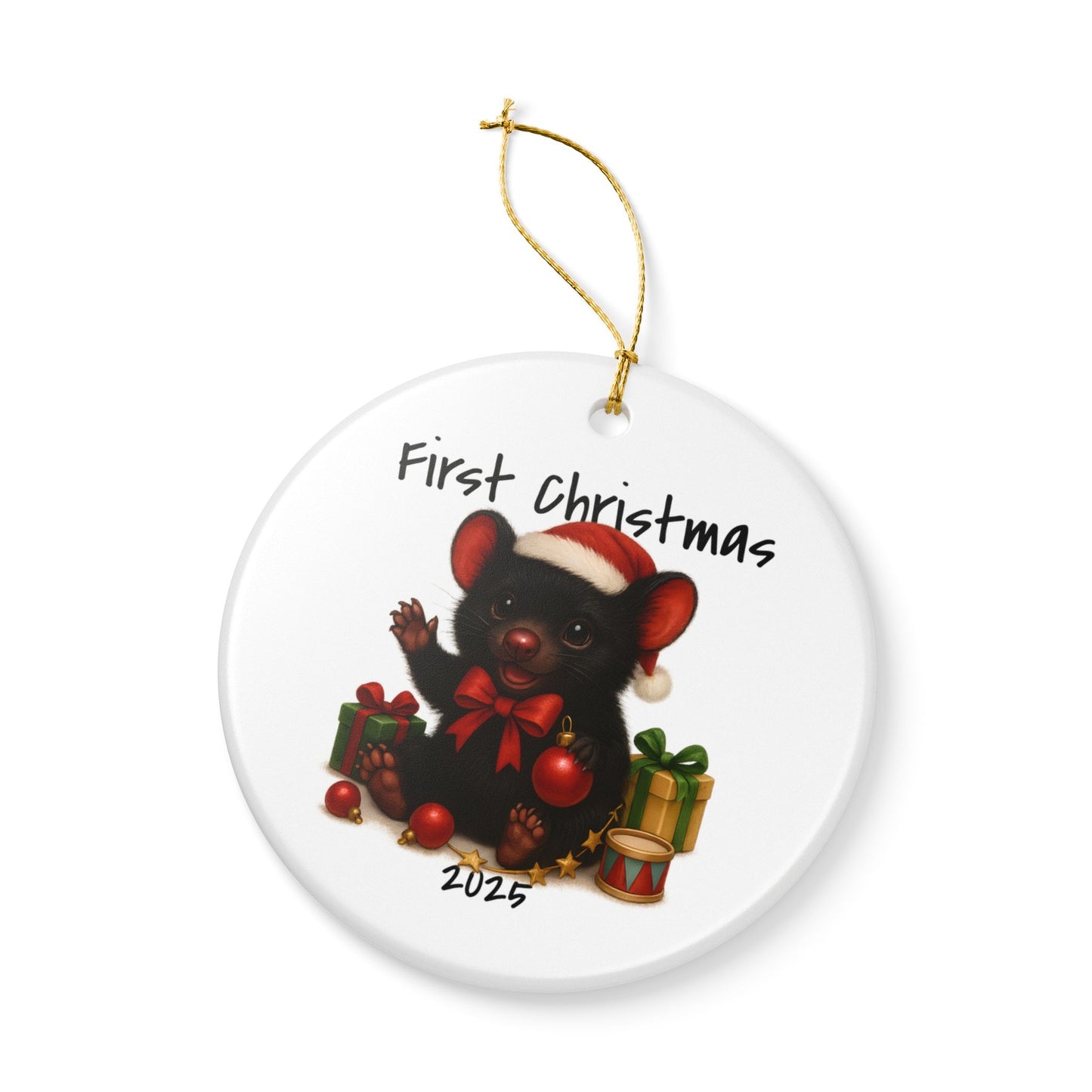 First Christmas Tasmanian Devil 4 - Australian Animal Christmas Ornament – 2025 Festive Keepsake