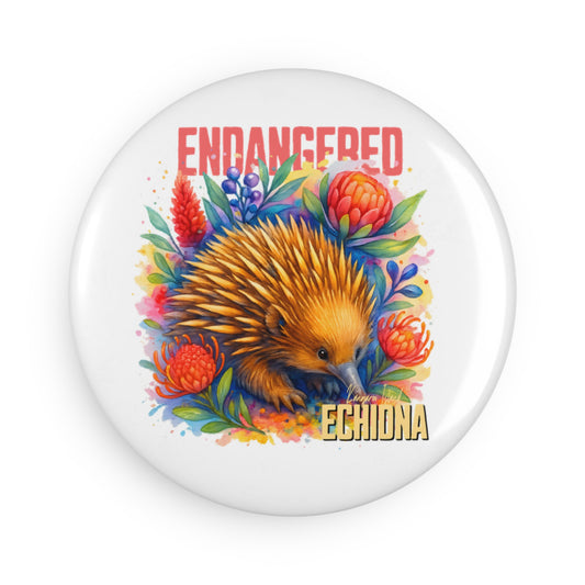Endangered Kangaroo Island Echidna – Fridge Magnet | Australian Wildlife Conservation Design | Waratah and Wood Hearts and Habitats